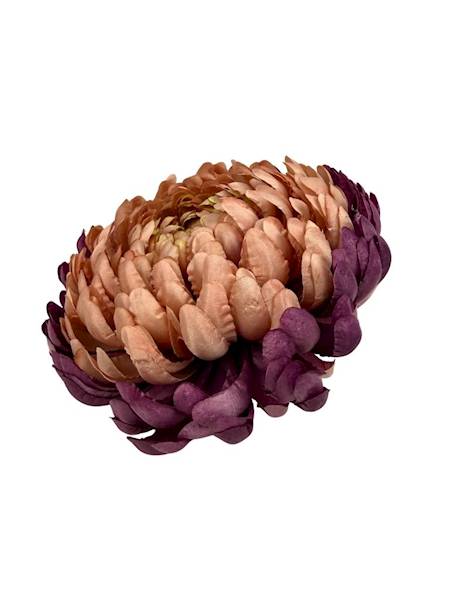 Chryzantema główka XL 16 cm brudny róż i fiolet