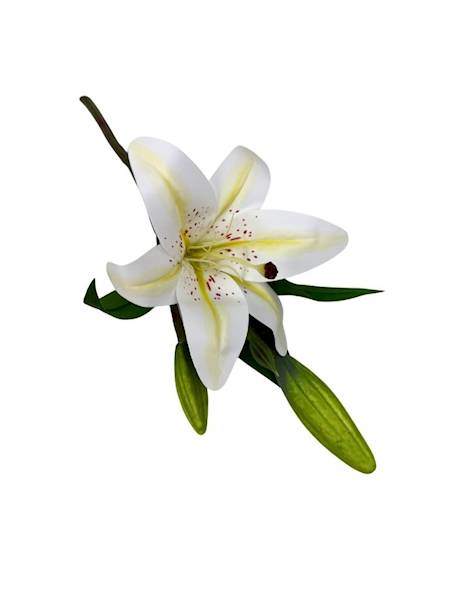 Lilia silikonowa gałązka 36 cm biała