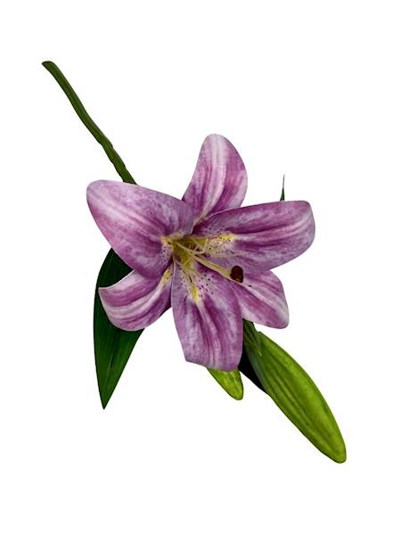 Lilia silikonowa gałązka 36 cm fioletowa