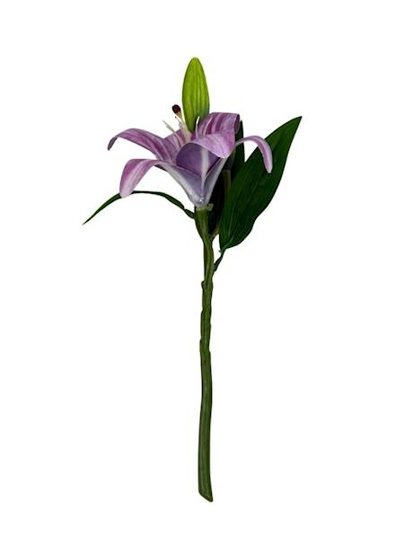 Lilia silikonowa gałązka 36 cm fioletowa
