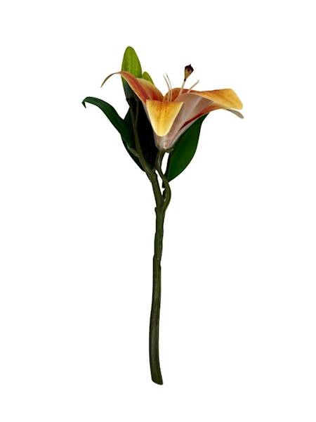 Lilia silikonowa gałązka 36 cm pomarańczowa
