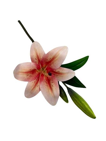 Lilia silikonowa gałązka 36 cm brzoskwiniowa