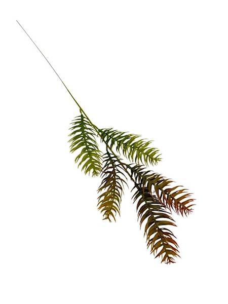 Dodatek  gałązka 56 cm zielony/ pomarańcz 2 SZTUKI