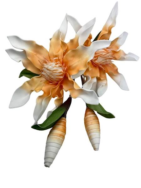Magnolia piankowa duża gałązka 107 cm pomarańczowa