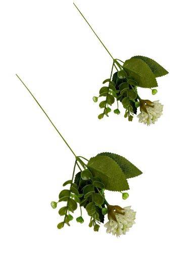 Dodatek czosnek gałązka 31 cm biały 2 SZTUKI