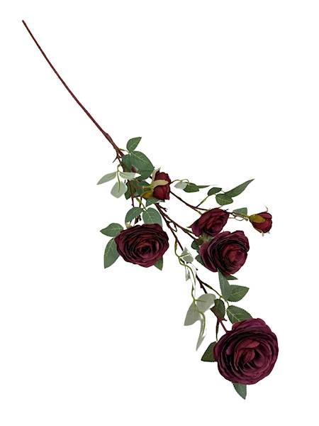 Róża gałązka 90 cm bordowa