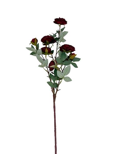 Róża gałązka 90 cm bordowa