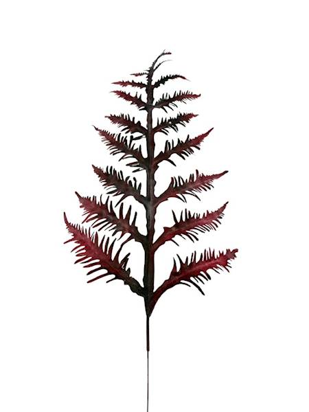 Liść paproć gałązka 64 cm bordo