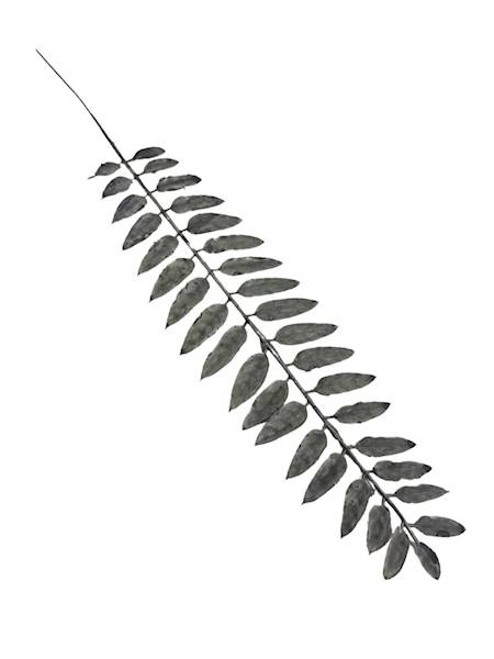 Liść gałązka 50 cm szary 2 SZTUKI