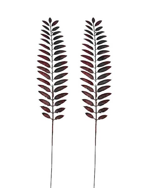 Liść gałązka 50 cm bordo 2 SZTUKI
