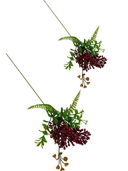 Dodatek kulki gałązka 36 cm bordo 2 SZTUKI