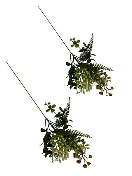 Dodatek kulki gałązka 36 cm biały 2 SZTUKI
