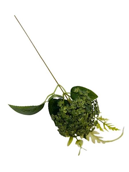 Dodatek kwiatuszki gałązka 37 cm zielony