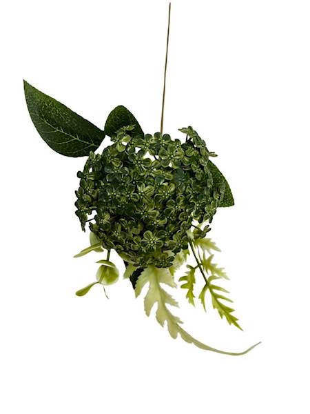 Dodatek kwiatuszki gałązka 37 cm zielony
