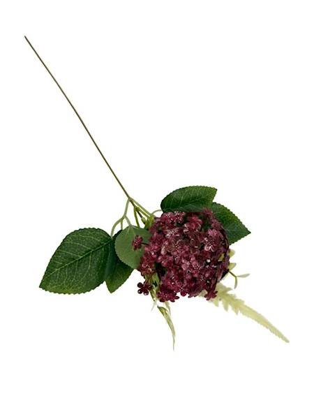 Dodatek kwiatuszki gałązka 37 cm purpurowy