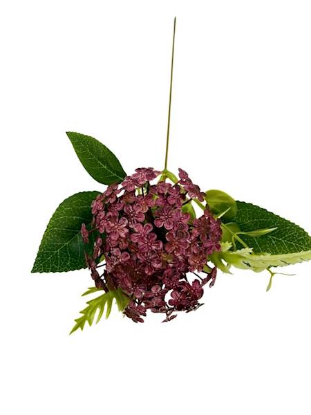 Dodatek kwiatuszki gałązka 37 cm purpurowy