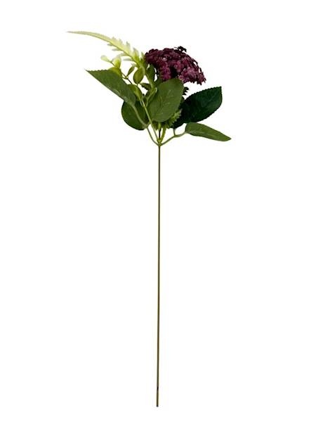 Dodatek kwiatuszki gałązka 37 cm purpurowy