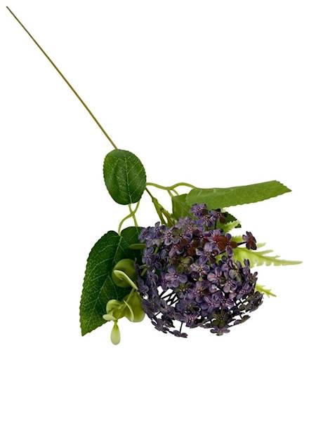Dodatek kwiatuszki gałązka 37 cm fiolet