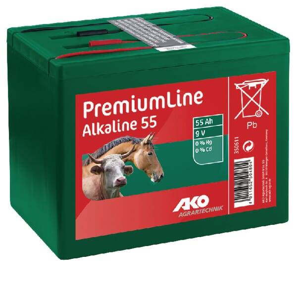 Bateria Alkaliczna Do Elektryzatora 9 V, 55 Ah Mał