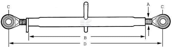 Łącznik Górny, M30, 25,7 X 25,7 / 418-607 Mm