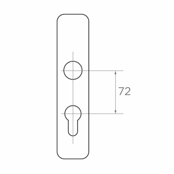 SZYLD Z KLAMKĄ I GAŁKĄ 72 H=240 L=30 (40)