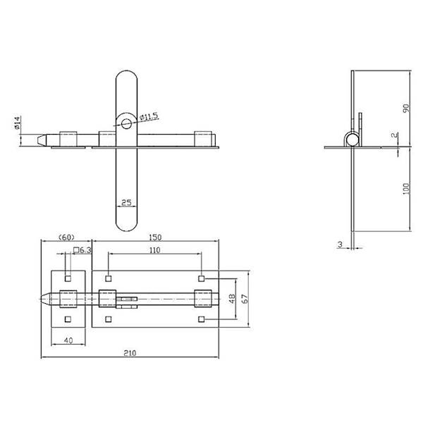 ZASUWA DWUSTRONNA 210mm OCYNK
