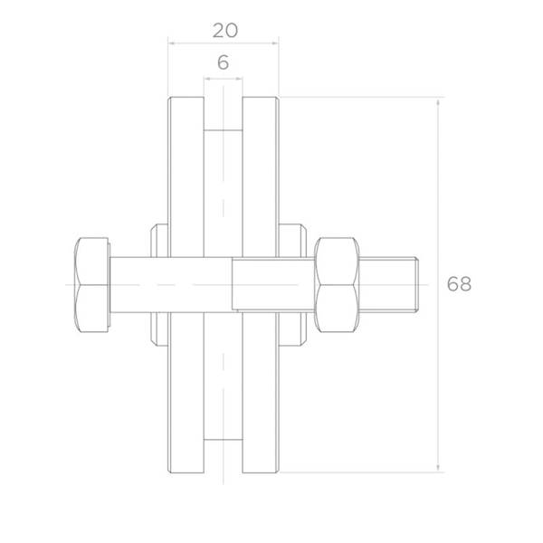 ROLKA JEZDNA "T" FI 70X20