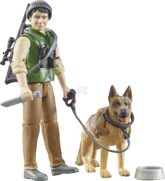 Figurka Leśniczy Z Psem I Akcesoriami