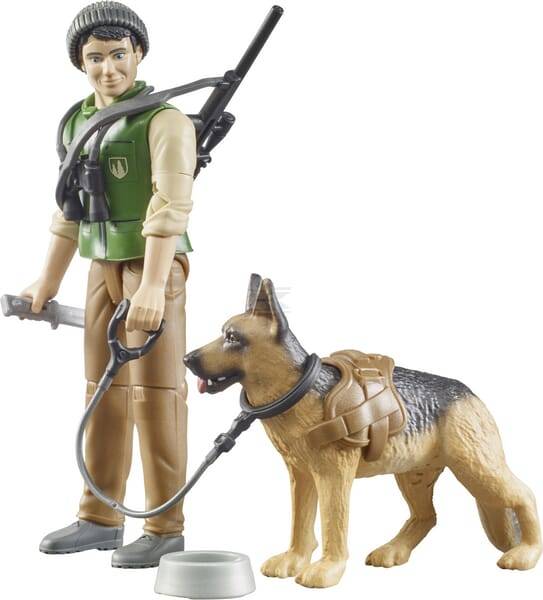 Figurka Leśniczy Z Psem I Akcesoriami