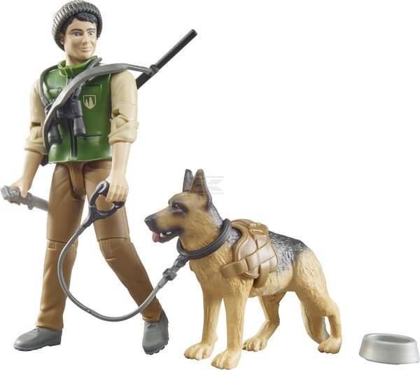 Figurka Leśniczy Z Psem I Akcesoriami