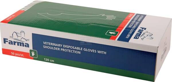 Rękawice Weterynaryjne Z Ochraniaczem, 120 Cm
