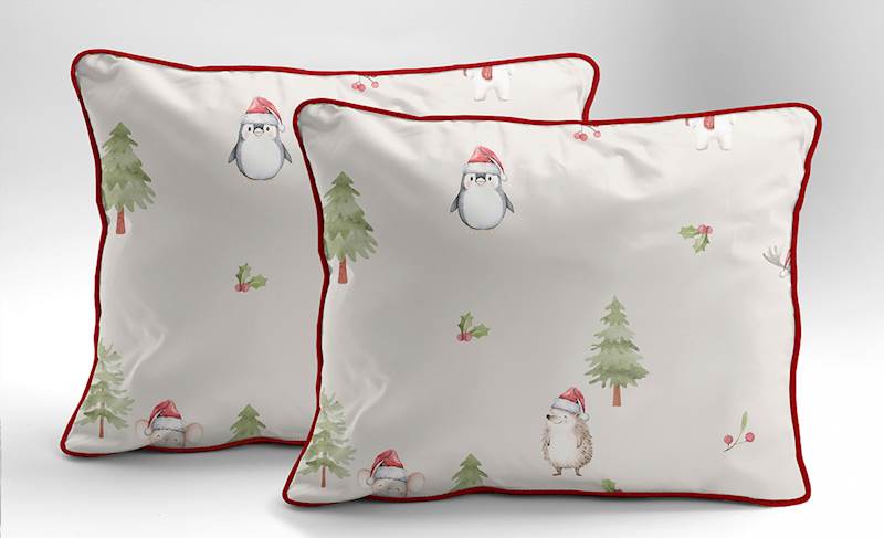 Pościel Martuli Perkal 160x200 Pingwiny