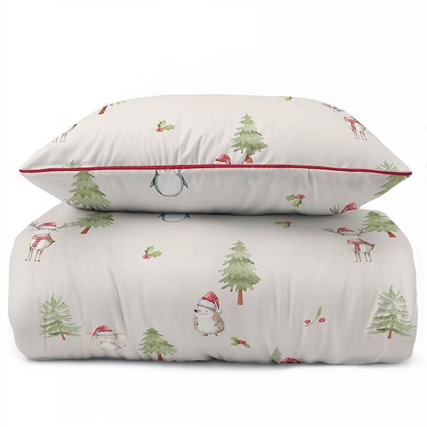 Pościel Martuli Perkal 160x200 Pingwiny