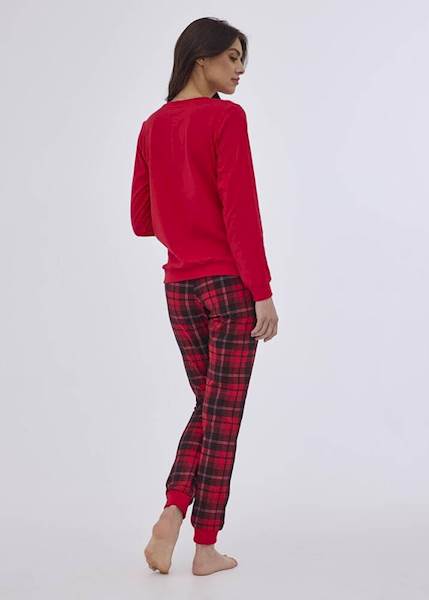 Piżama Cornette Damska Celebrate czerwony M