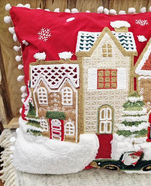 Poszewka świąteczna 40x40 956 czerwień