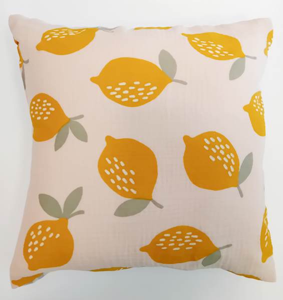 Poszewka muślin Martuli 40x40 CYTRYNKI