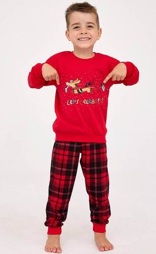 Piżama Cornette Boy Celebrate czerwony 92 d