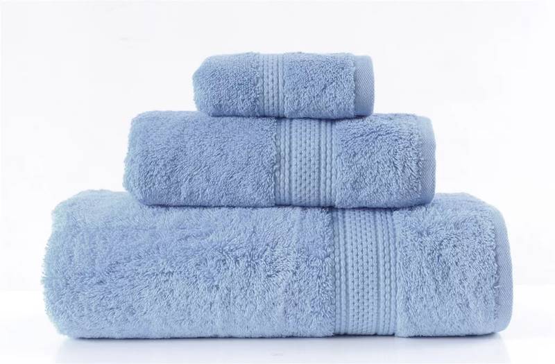 Ręcznik Greno Egyptian Baby Blue • RozmiarRęczniki: 30x50 • Rodzaj ręcznika: malutki • kolor ręczników: niebieskie/ granatowe