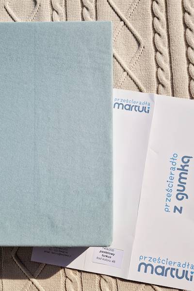 Prześcieradło Martuli Jersey 200x220 46 pastelowy turkus