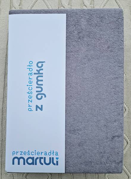 Prześcieradło Martuli Frotte 120x200 3 srebrny