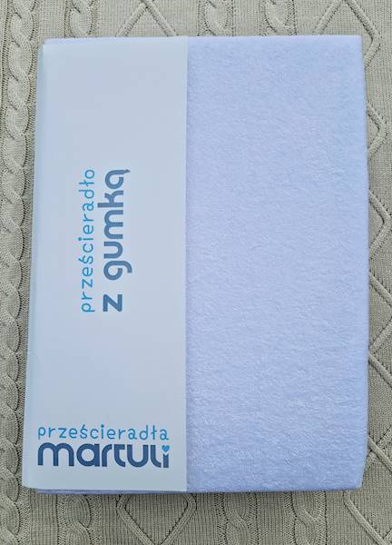Prześcieradło Martuli Frotte 120x200 1 biały
