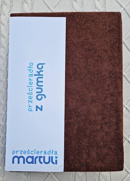 Prześcieradło Martuli Frotte 140x200 30 czekolada