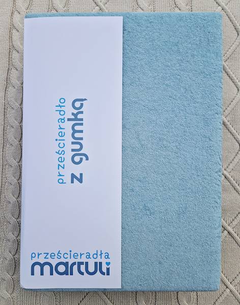 Prześcieradło Martuli Frotte 100x200 46 pastelowy turkus