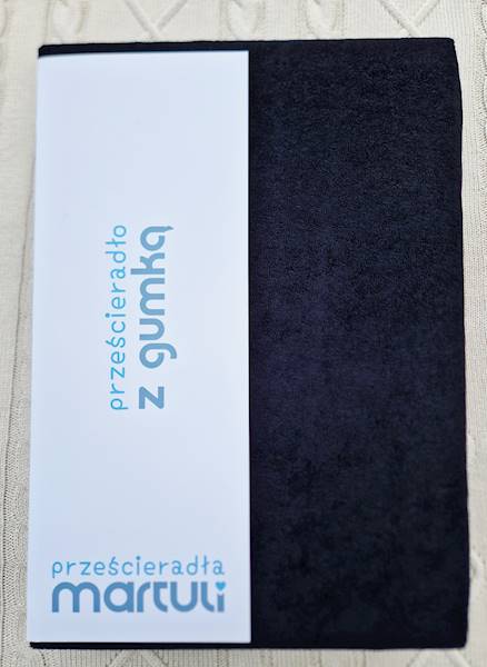 Prześcieradło Martuli Frotte 160x200 28 czarny
