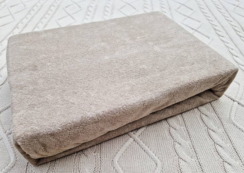 Prześcieradło Martuli Frotte 200x220 25 cappucino