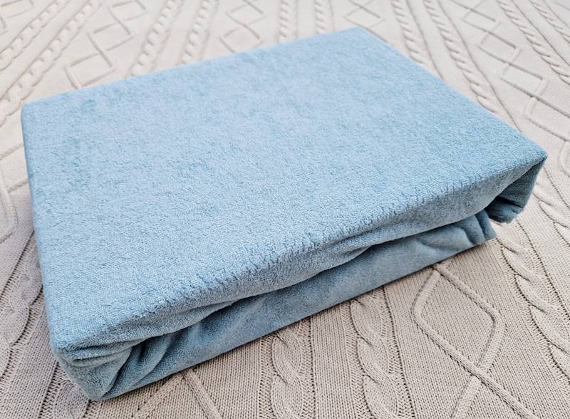 Prześcieradło Martuli Frotte 200x220 46 pastelowy turkus