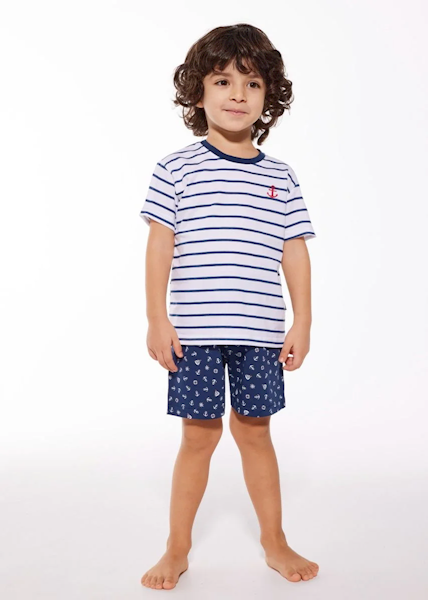 Piżama Cornette Boy Marine 128 k