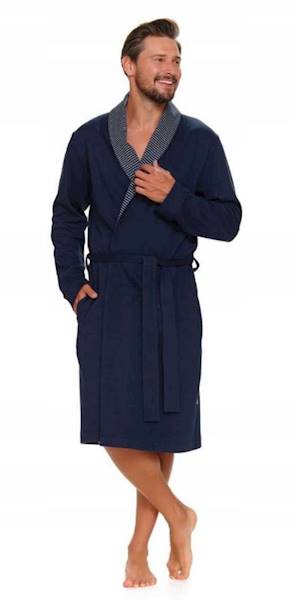 Szlafrok Męski Dr.NAP SMW.5283 L navy blue