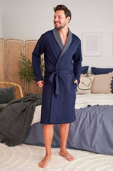 Szlafrok Męski Dr.NAP SMW.5283 M navy blue