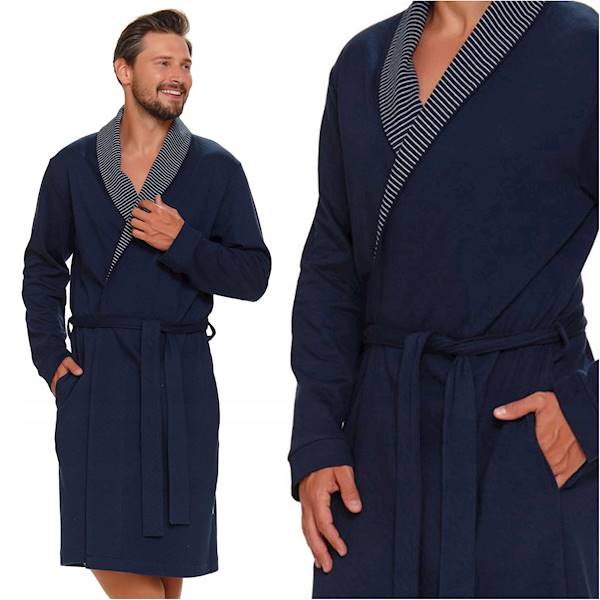 Szlafrok Męski Dr.NAP SMW.5283 M navy blue